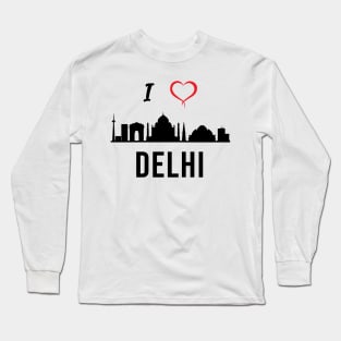 I love Delhi India Long Sleeve T-Shirt